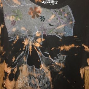 Upcycled sugar skull top